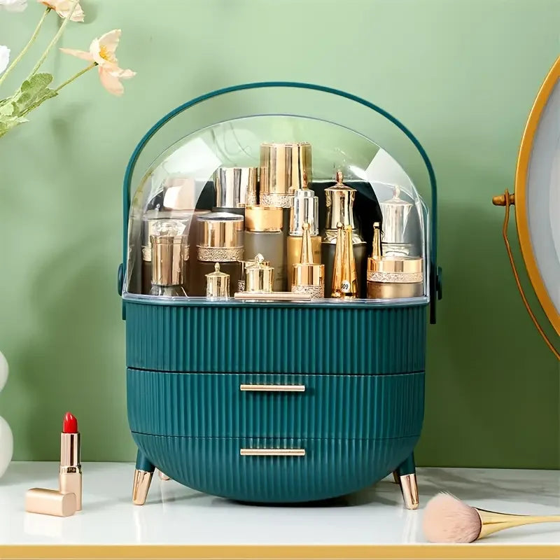 Large Capacity Makeup Organizer Drawer Cosmetic Storage Box for Skincare Beauty Products and Makeup Brush Holder