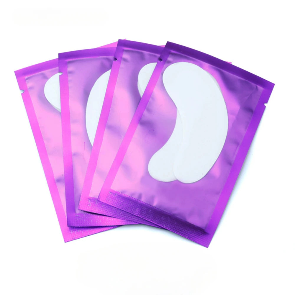 50 Pairs Hydrogel Patches for Eyelashes Lash Extension Supplies Under Eye Pads for Cilia Gel Grafted Beauty Tools