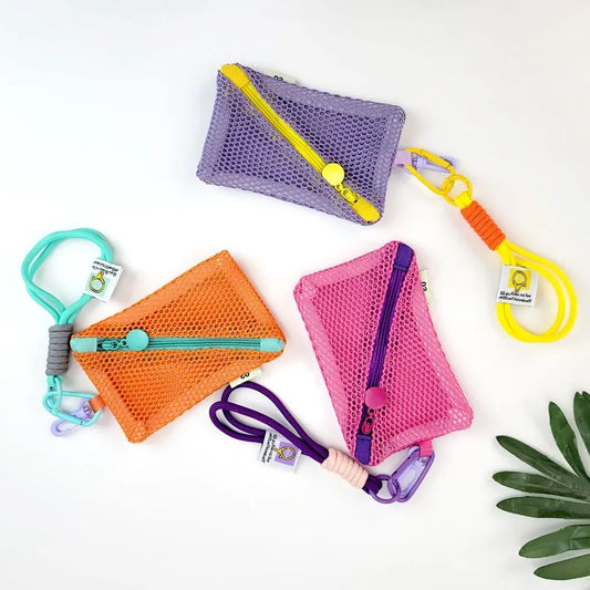 Durable Dopamine Color Storage Bag Candy Color Large Capacity Mesh Cosmetic Bag Toiletry Travel Storage Pouch