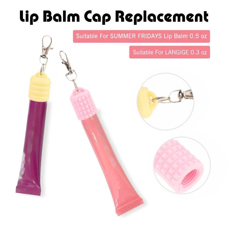1/3 Pcs Silicone Lip Gloss Keychain Caps For Women Travel Convenient Beauty Product Accessories Travel Makeup Tool Accessory