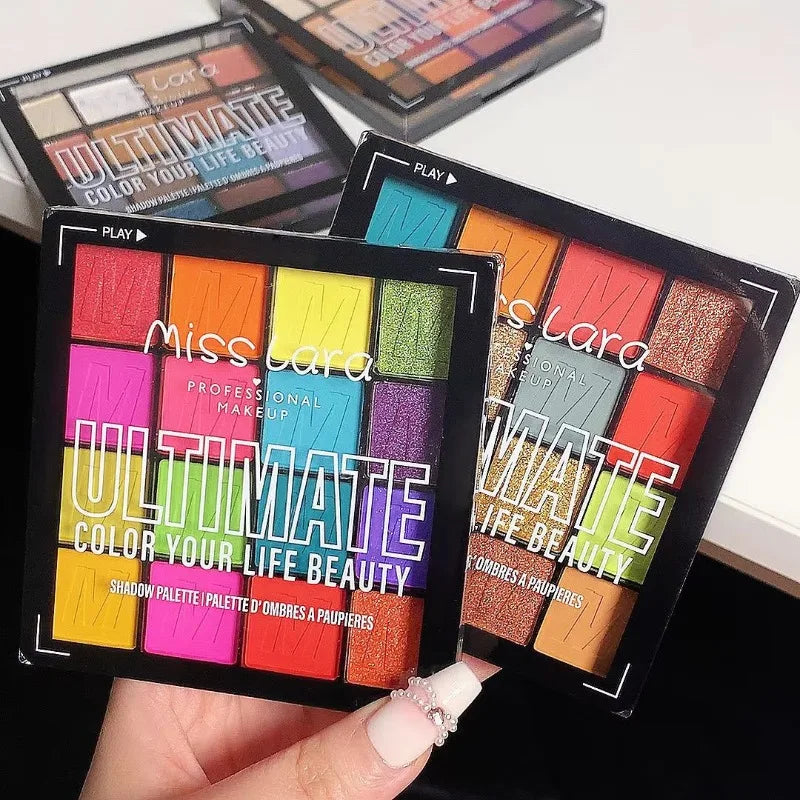 Pearlescent Eyeshadow Palette Matte Shimmer Eye Shadow Delicate Easy To Clear Lasting 16 Colors Women Beauty Eye Makeup Cosmetic