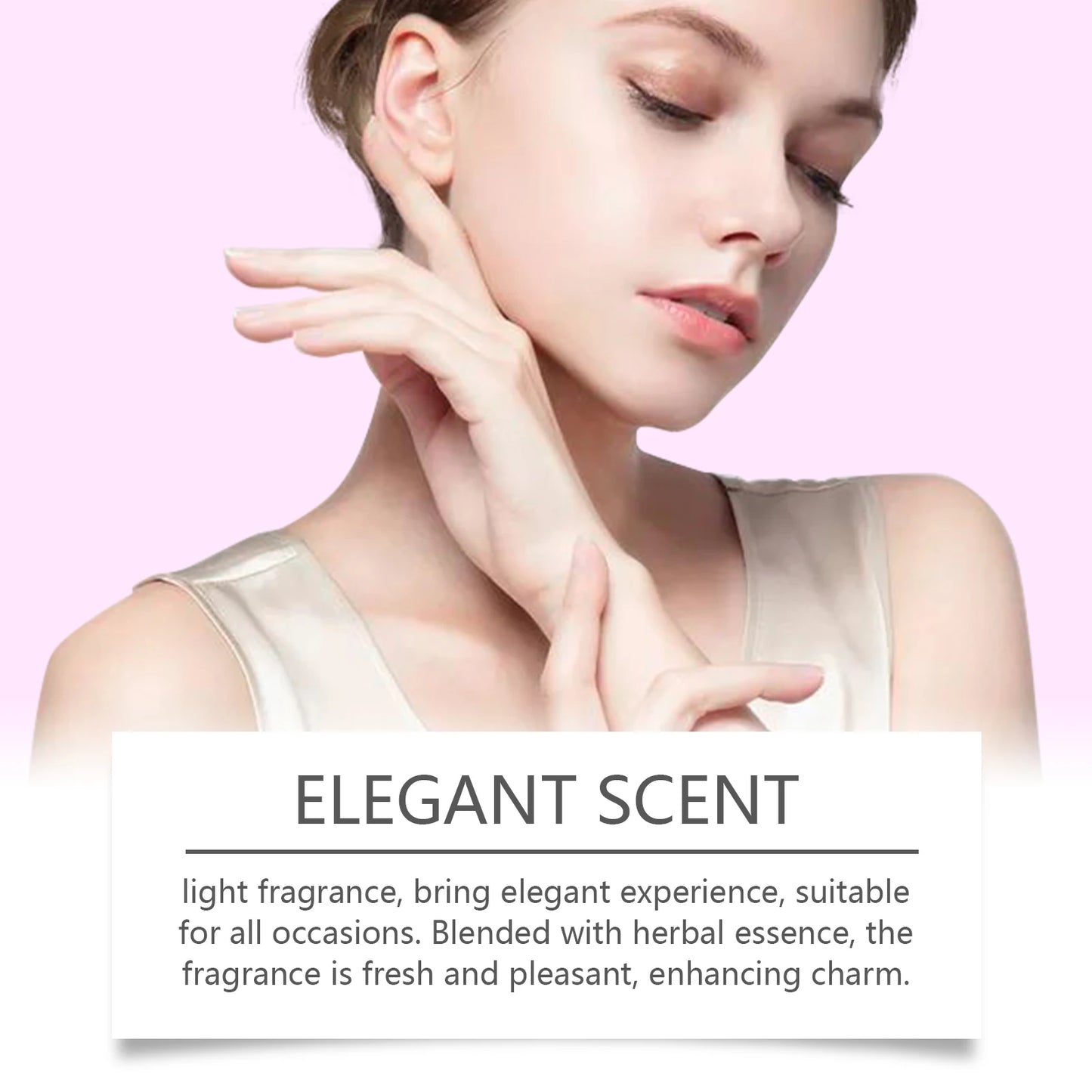 Roxelis 50ml Women's Herbal Perfume Charming Woody Scent Lasting Fragrance Alcohol-Free Dating Seductive Elegant Lady Perfume