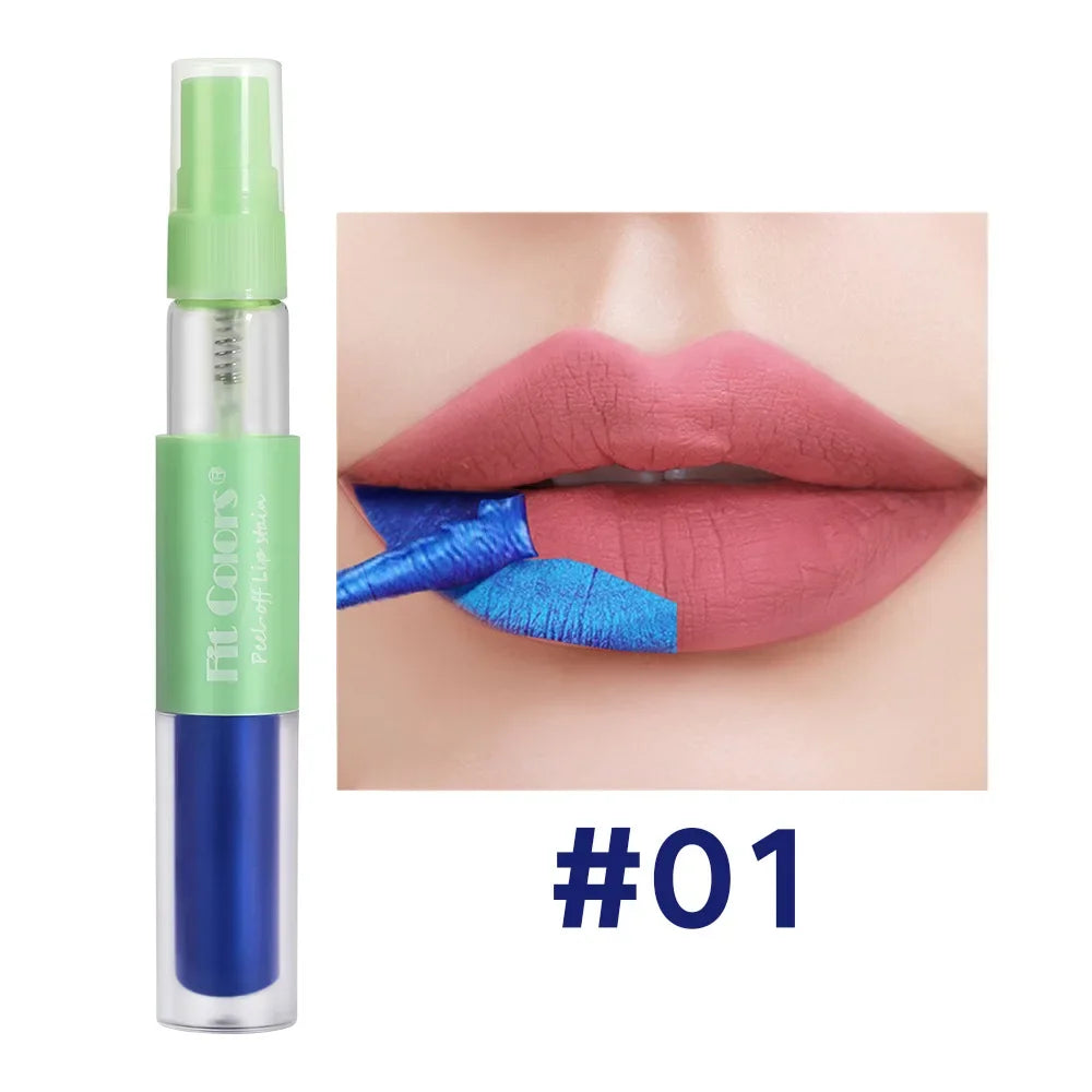 Peel Off Liquid Lipstick Lip Liner Tearing Lip Stain Waterproof Lasting Non-stick Lip Cup Dye Contour Beauty Cosmetics Makeup