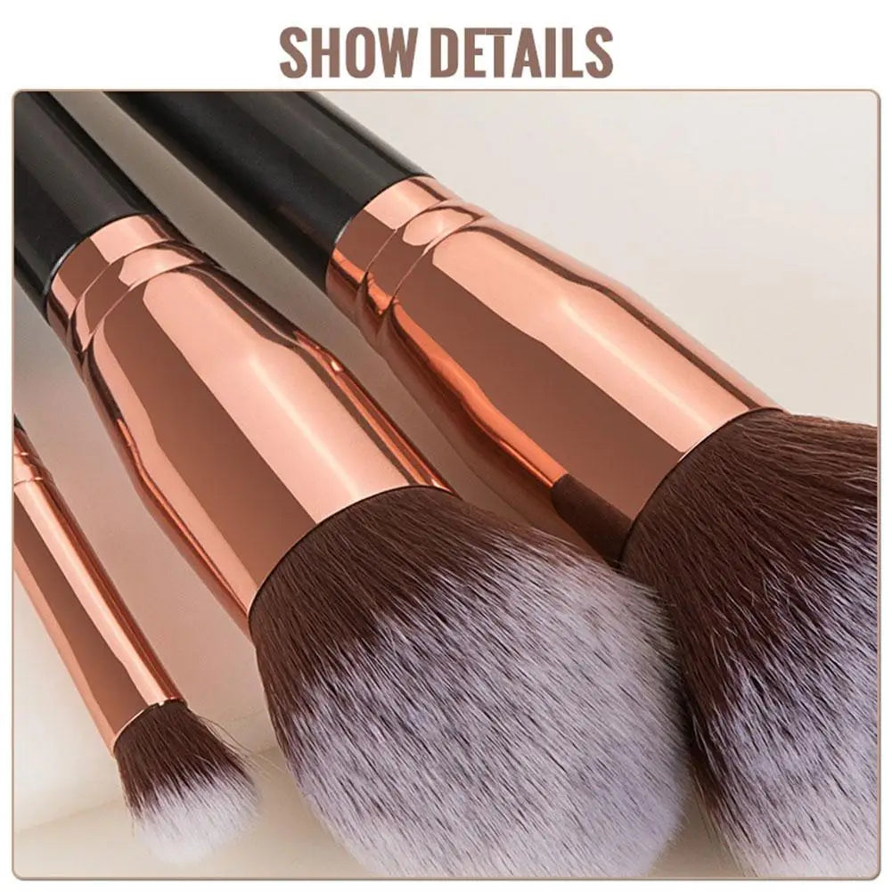 15pcs Professional Make Up Brushes Foundation Loose Powder Blush Face Contour Brush Champagne Gold Makeup Tools 1 Set