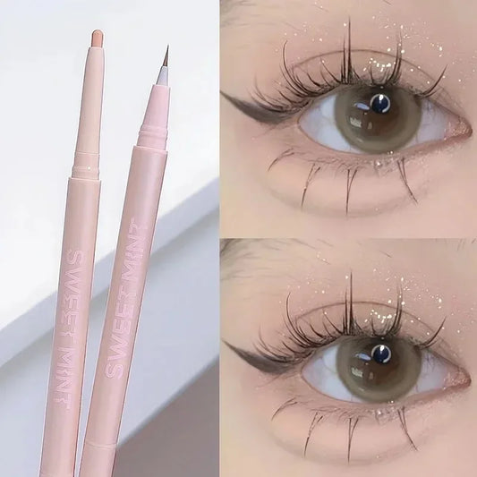 Matte Brightening Lying Silkworm Shadow Pen Double-end Ultra-fine Quick Dry Highlighter Pen Eye Makeup Lasting Beauty Eye Makeup