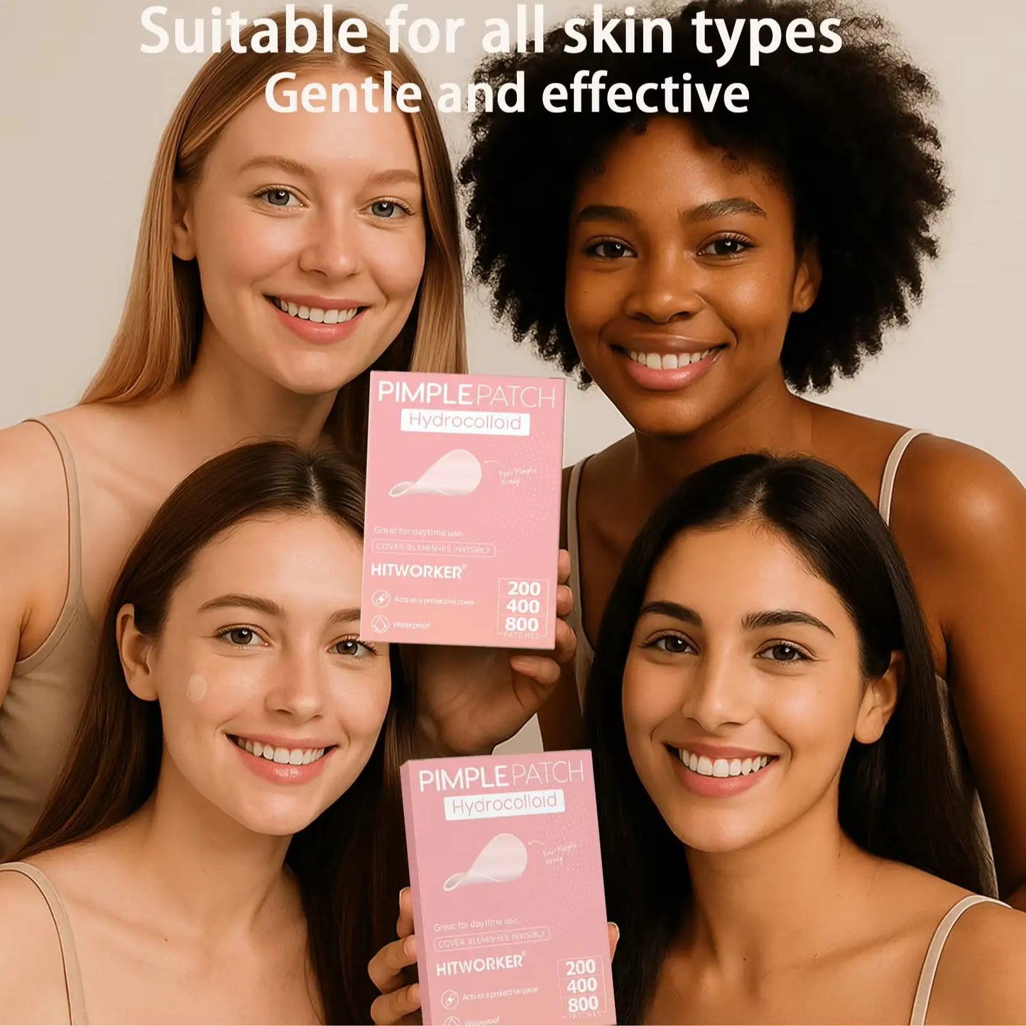 800/400/200pcs Colloidal Acne Patch - Alcohol free, odorless, effectively covers acne patches, suitable for all skin types