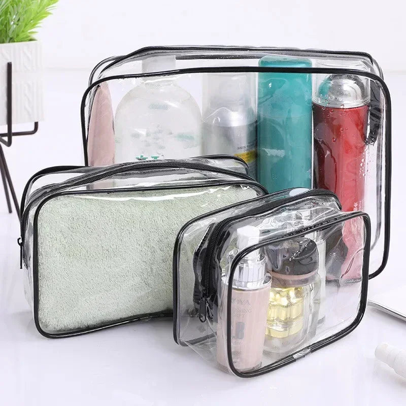 Waterproof Home Cosmetic Storage Bags Wash Beauty Bags Kit  Travel Transparent Makeup Bag Toiletry Bag Bath Products Storage Bag
