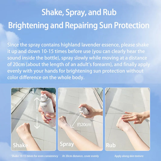 Naris Sunscreen Purple Spray Cream Anti-Uv Face and Whole Body Refreshing Brightening Color Difference