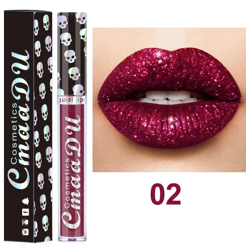 Shiny Glitter Liquid Lipstick Diamond Lip Gloss Waterproof Long Lasting Pearl Lip Glaze Women Beauty Makeup Korean Cosmetics