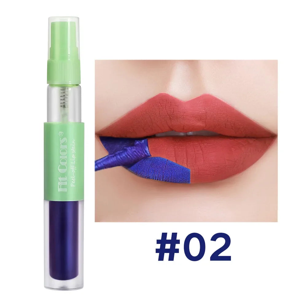 Peel Off Liquid Lipstick Lip Liner Tearing Lip Stain Waterproof Lasting Non-stick Lip Cup Dye Contour Beauty Cosmetics Makeup