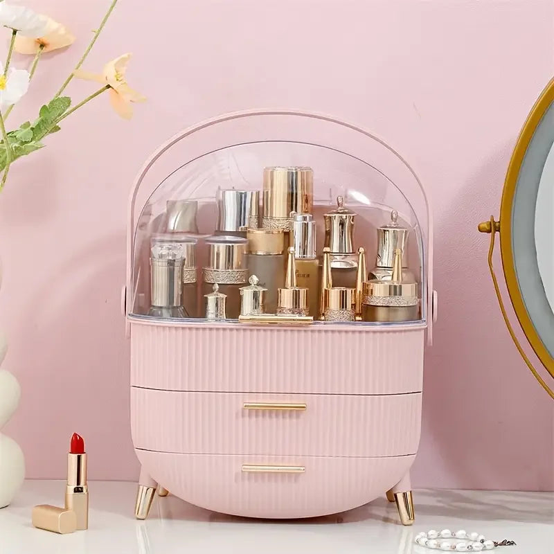 Large Capacity Makeup Organizer Drawer Cosmetic Storage Box for Skincare Beauty Products and Makeup Brush Holder