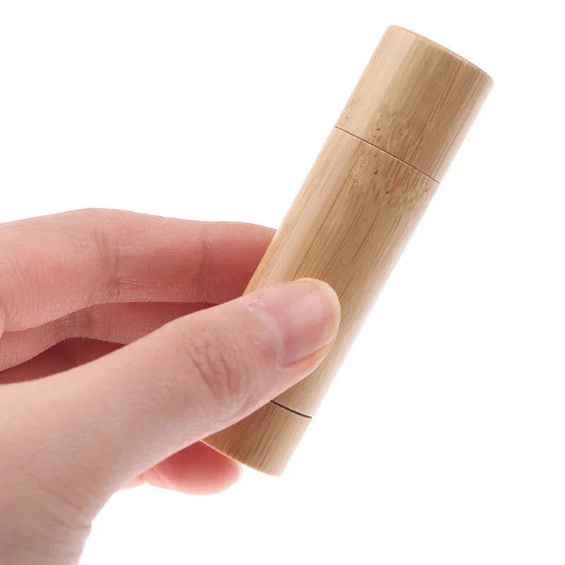 화장품 5g Bamboo Empty Lip Gross Container Lipstick Tube DIY Container Tubes Natural Bamboo Makeup Products Beauty Lip Tint