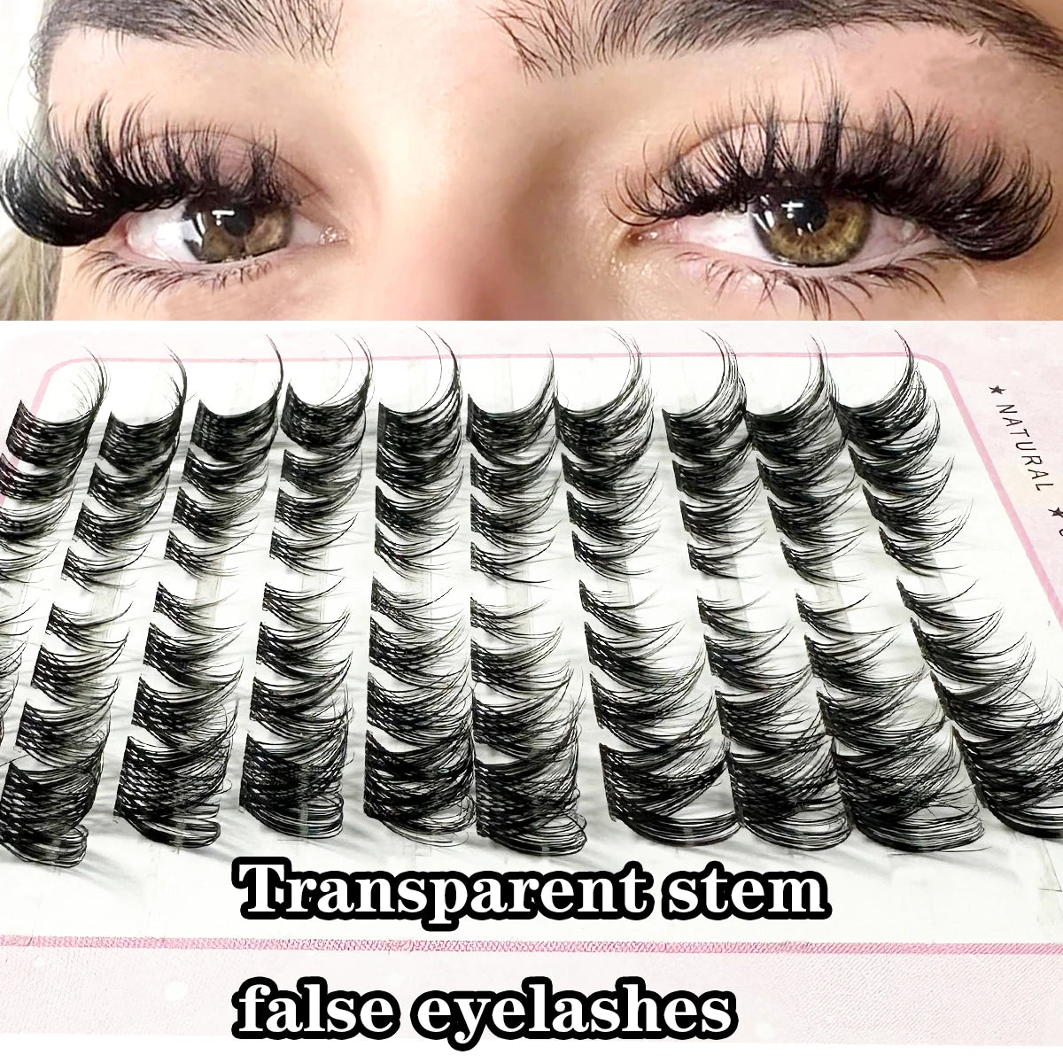 False Eyelashes Individual Lash Clusters Fox Manga Fluffy Soft Natural Anime Lashes Extension Supplies Beauty Makeup Product Kit