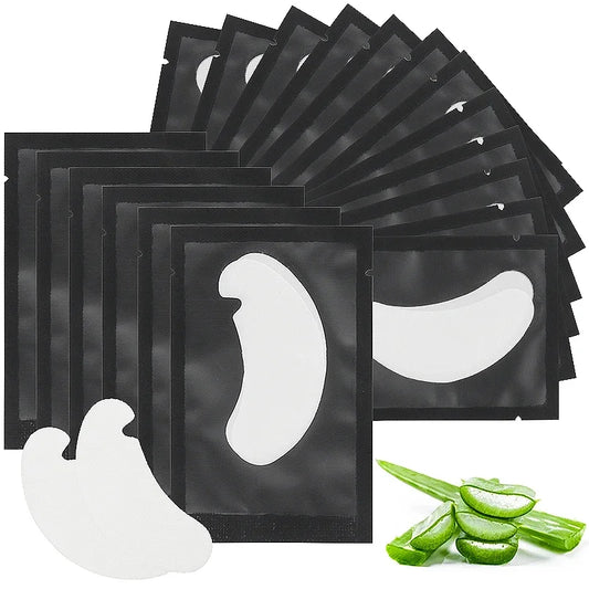 50 Pairs Eyelash Extension Under Eye Pads, Eye Patches for Lash Extensions, Makeup Stickers Tip Protectors Beauty Salon Supplies