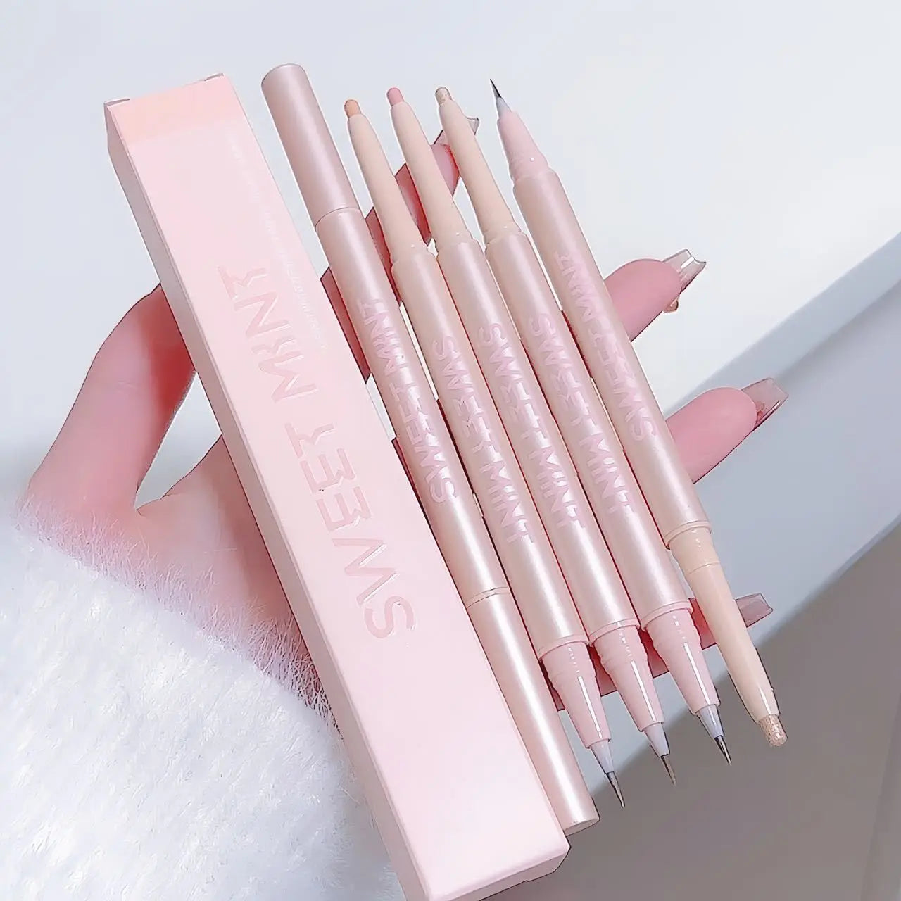 Matte Brightening Lying Silkworm Shadow Pen Double-end Ultra-fine Quick Dry Highlighter Pen Eye Makeup Lasting Beauty Eye Makeup